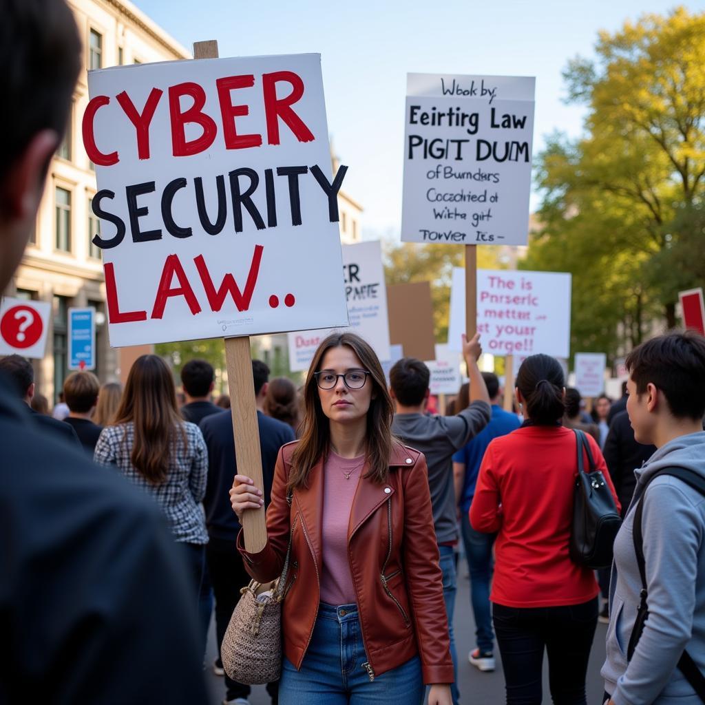 Protest against Cyber Security Law