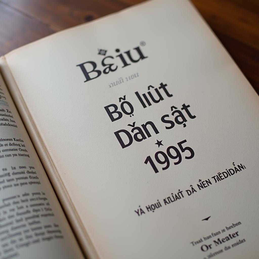 Bộ luật Dân sự 1995 bìa sách