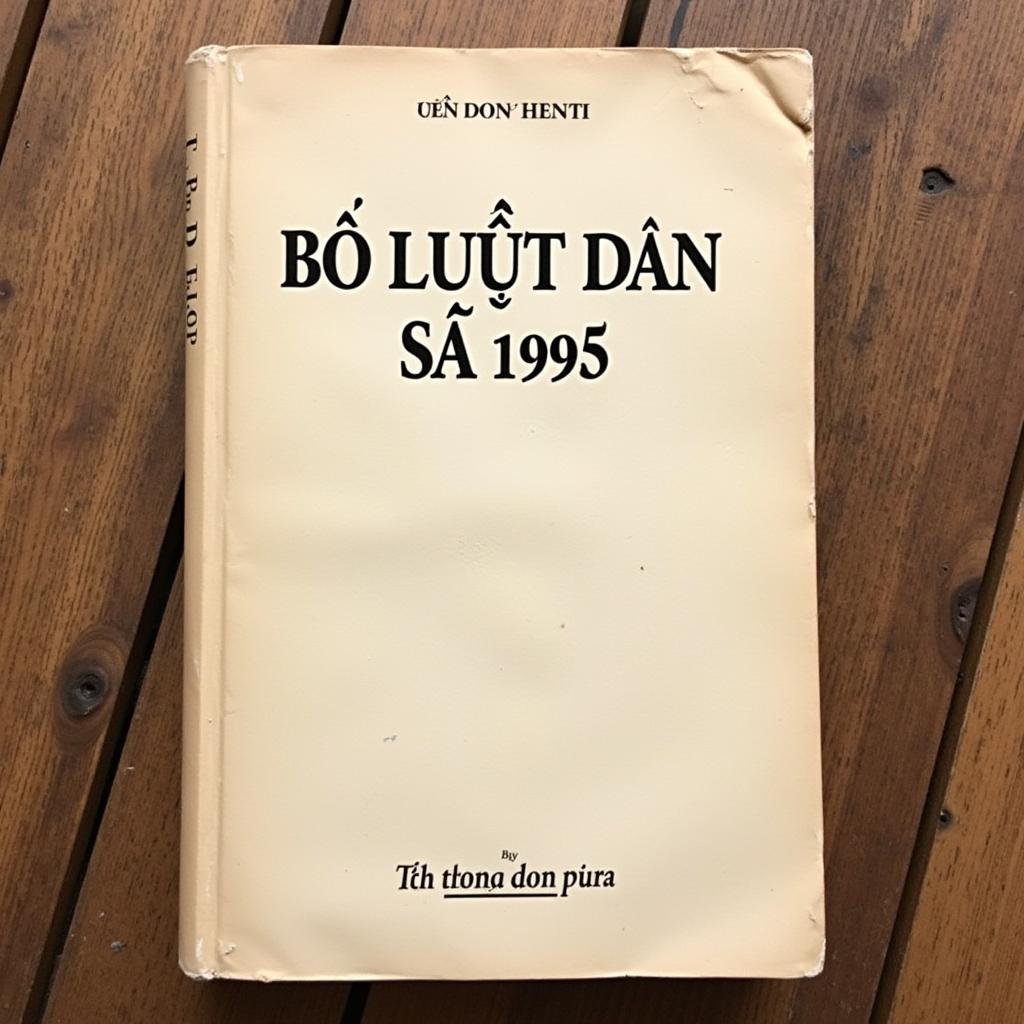 Sách Bộ Luật Dân Sự 1995