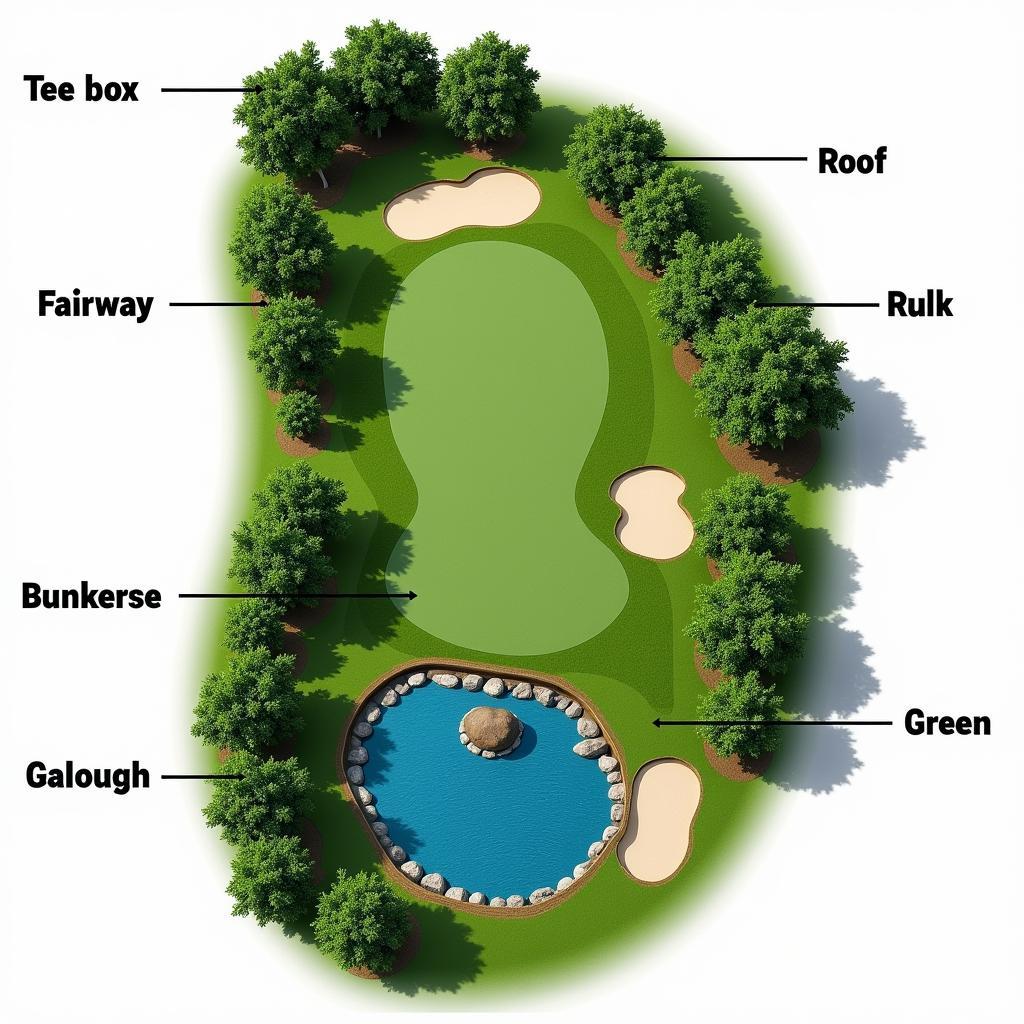 Các khu vực trên sân golf