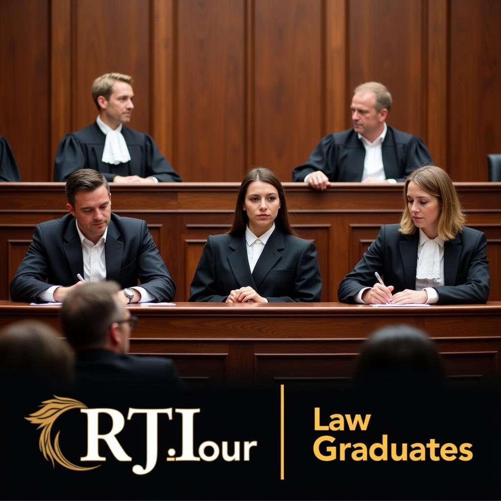 Judges and Lawyers Working in Courtroom