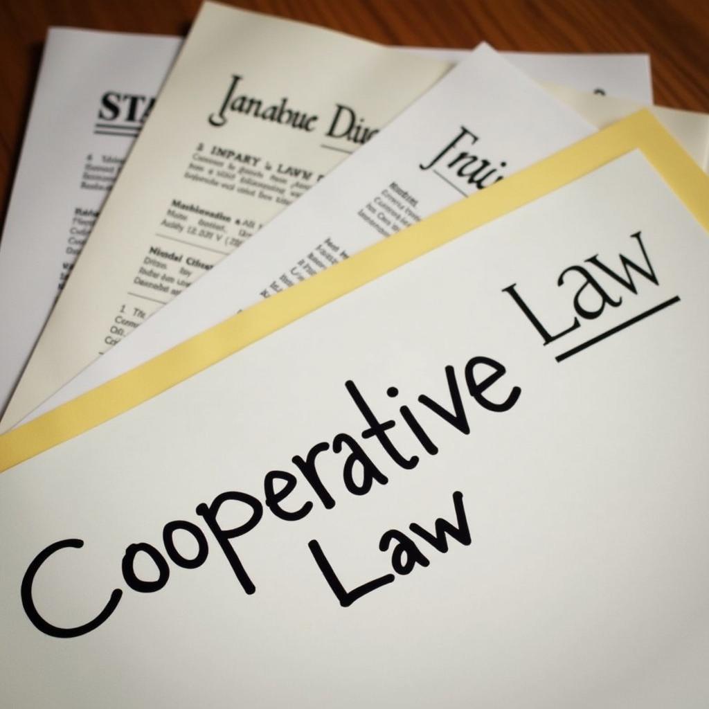 Legal documents related to cooperatives