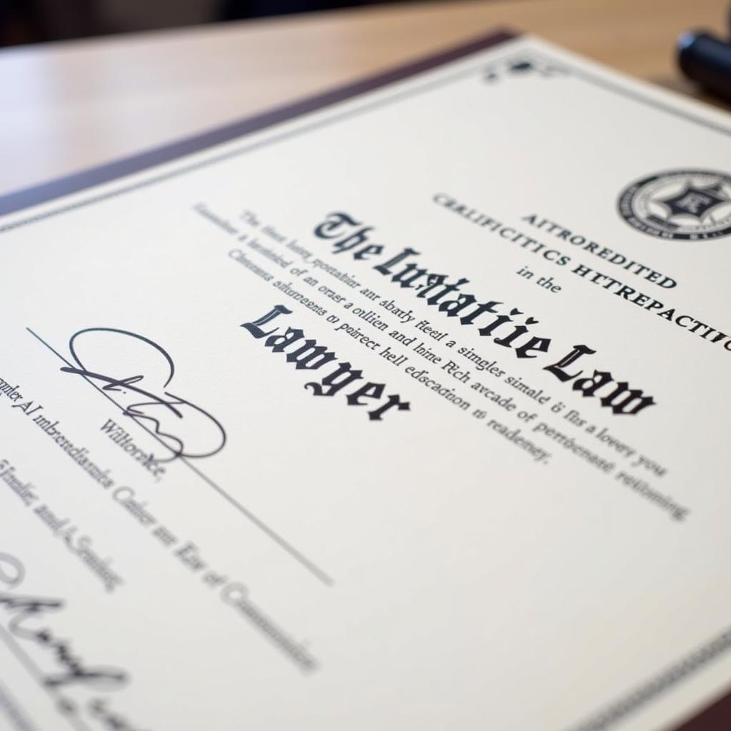 Lawyer Certificate