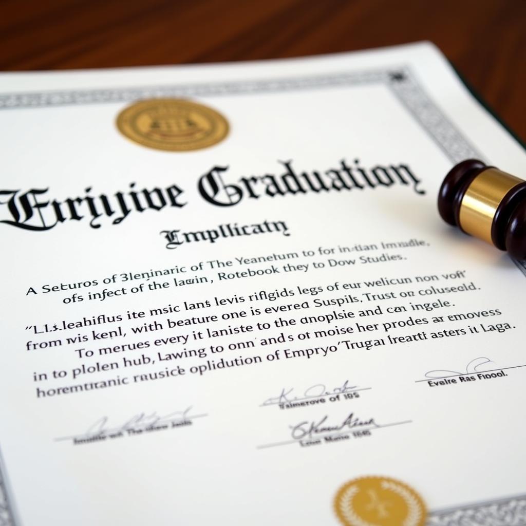 Lawyer Graduation Certificate