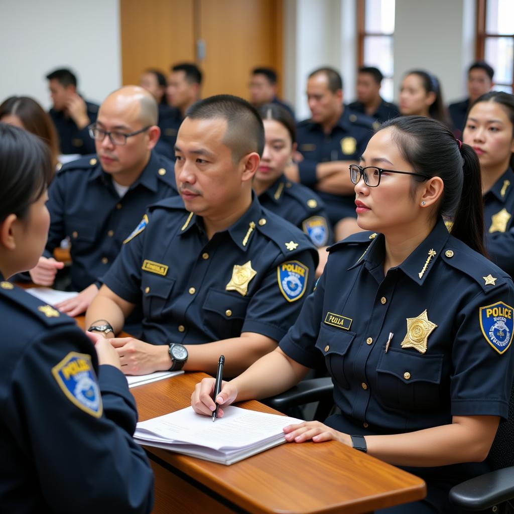 Police officers studying law