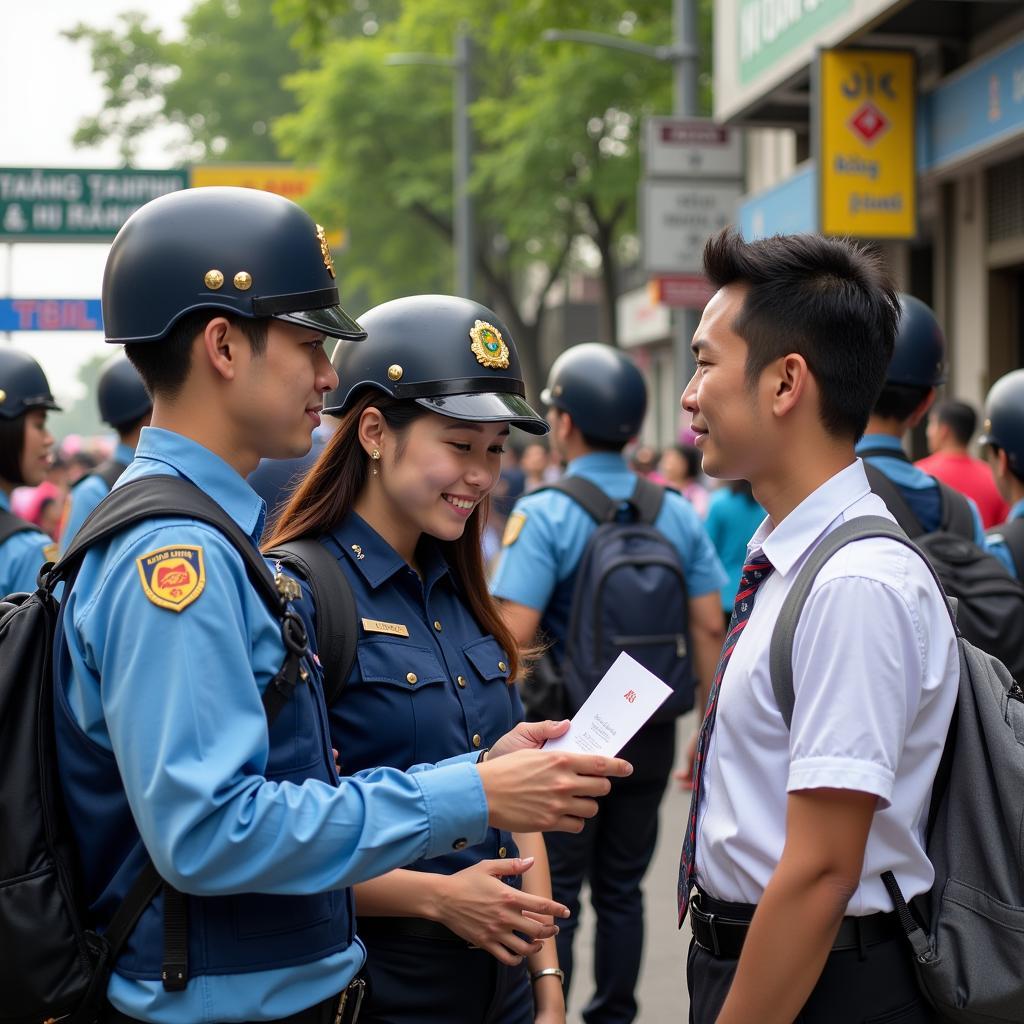 Công An Nhân Dân Làm Việc Với Người Dân