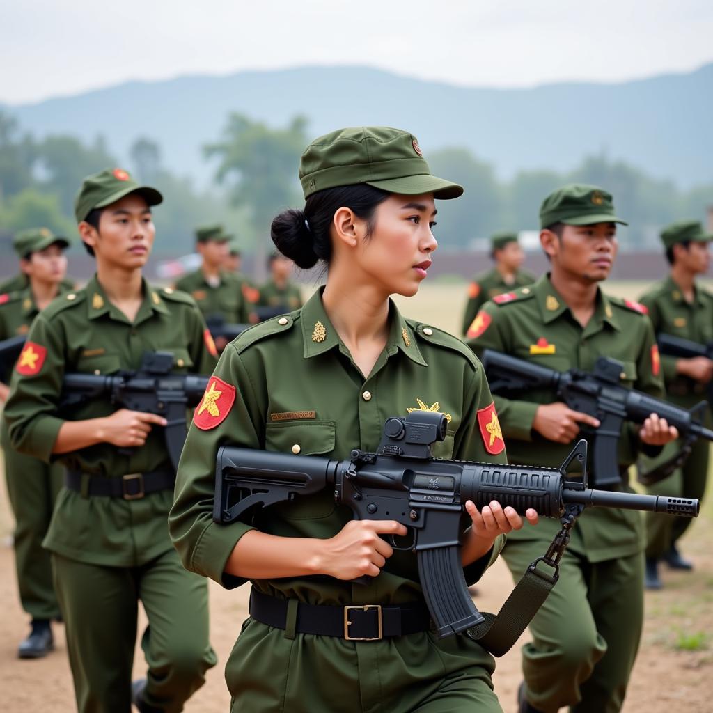 Vietnamese citizens performing military service