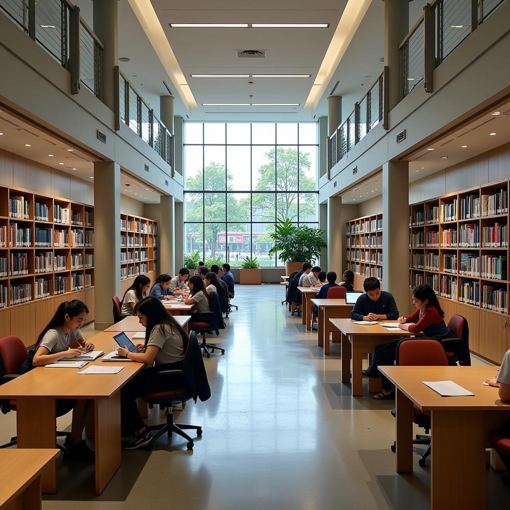 The library of Hanoi Law University