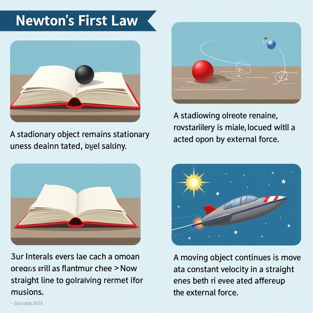 Minh họa Định Luật 1 Newton: Quán Tính