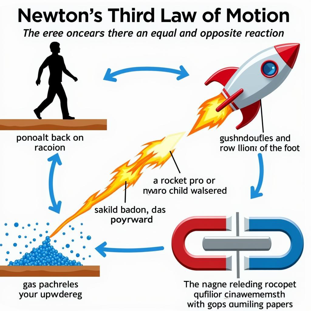 Minh họa Định Luật 3 Newton: Tác Dụng và Phản Tác Dụng