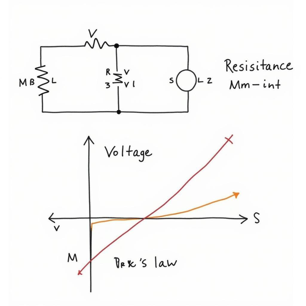 Định luật Ohm mô tả mối quan hệ giữa điện áp, dòng điện và điện trở