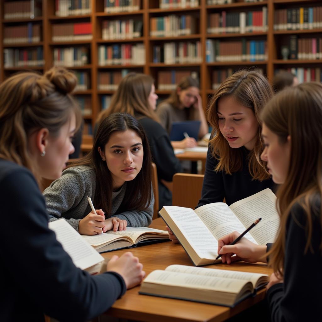 Students studying for a postgraduate law degree