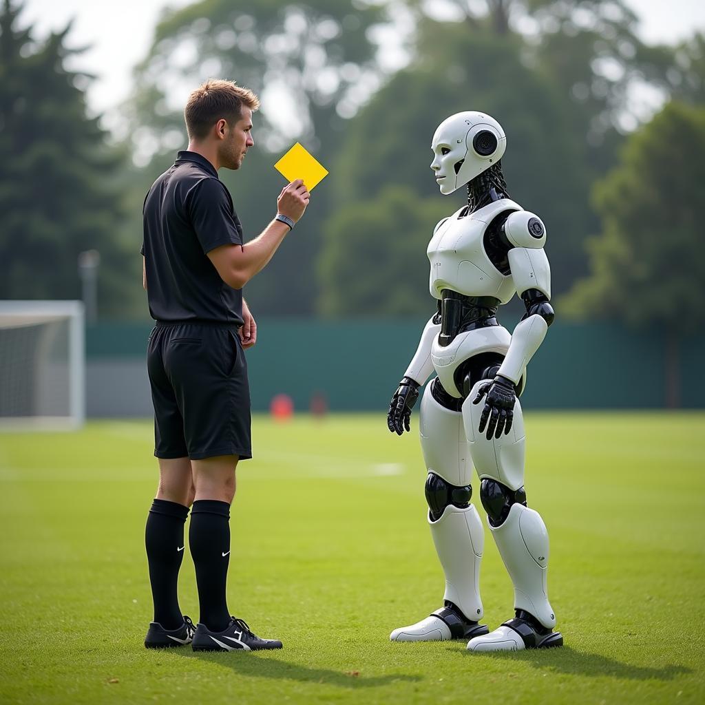 Robot và trọng tài bóng đá