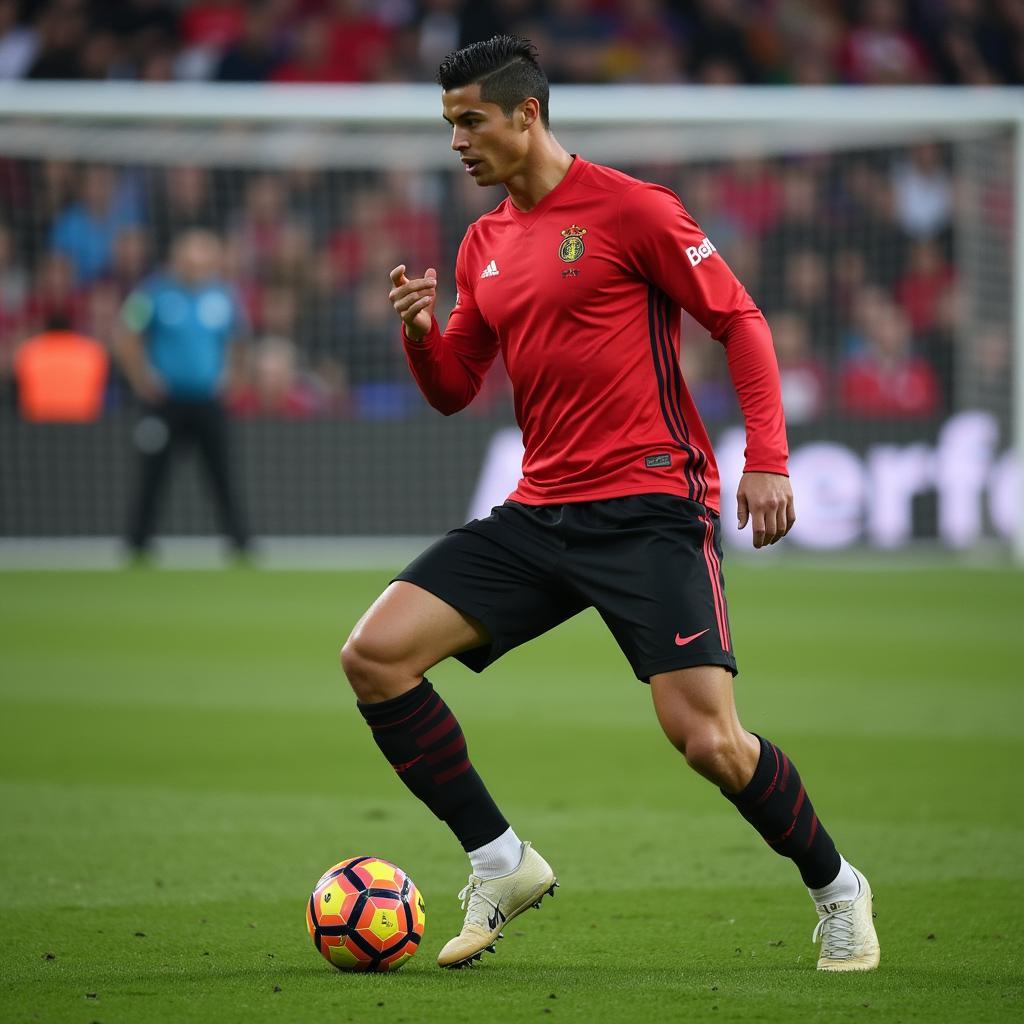 Ronaldo tập luyện