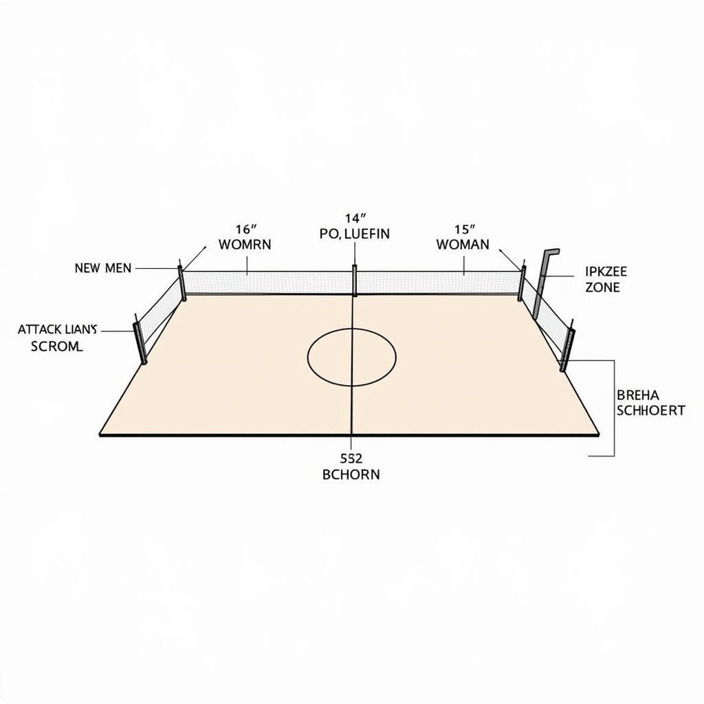 Sân bóng chuyền hơi tiêu chuẩn