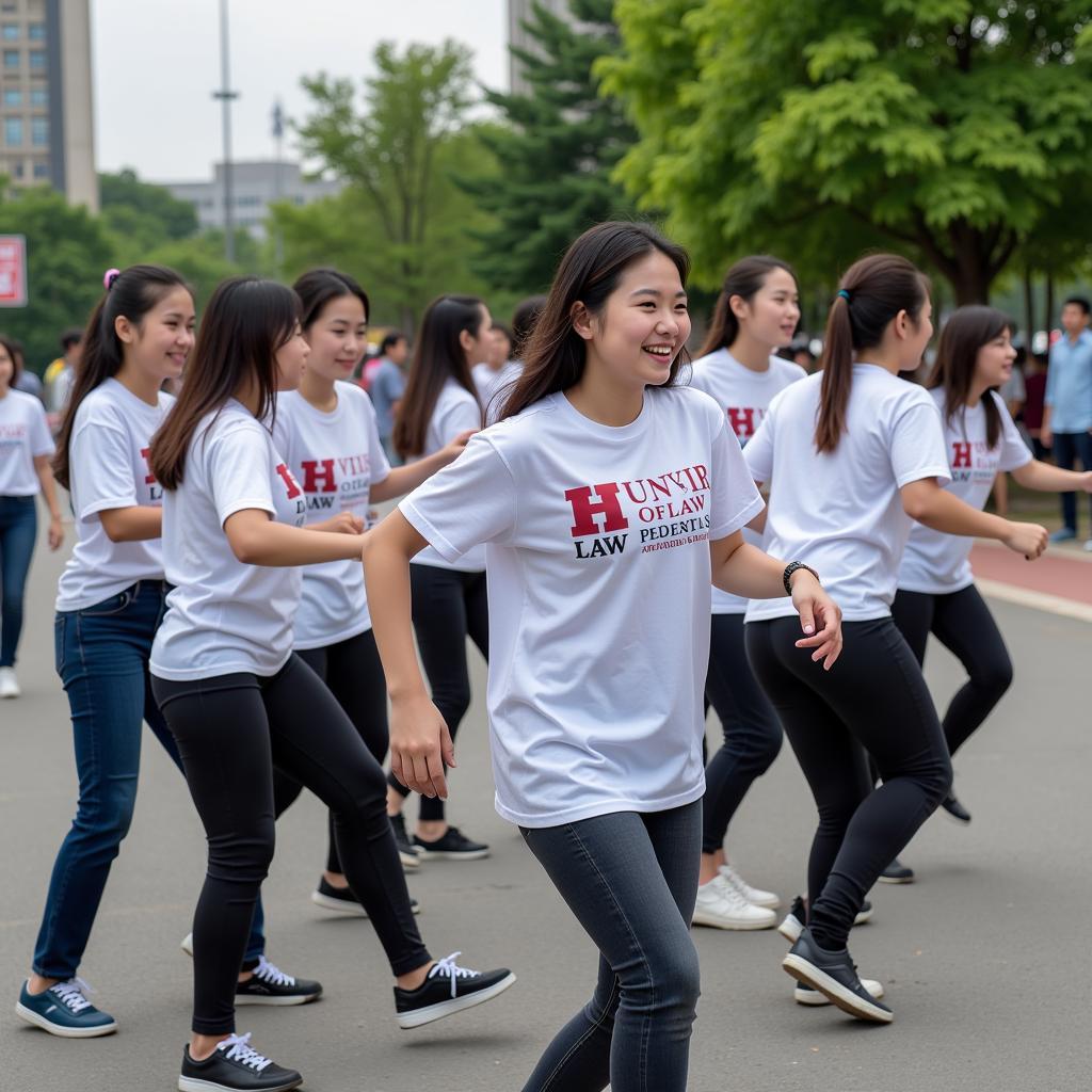 Sinh viên Đại học Luật Huế tham gia hoạt động ngoại khóa