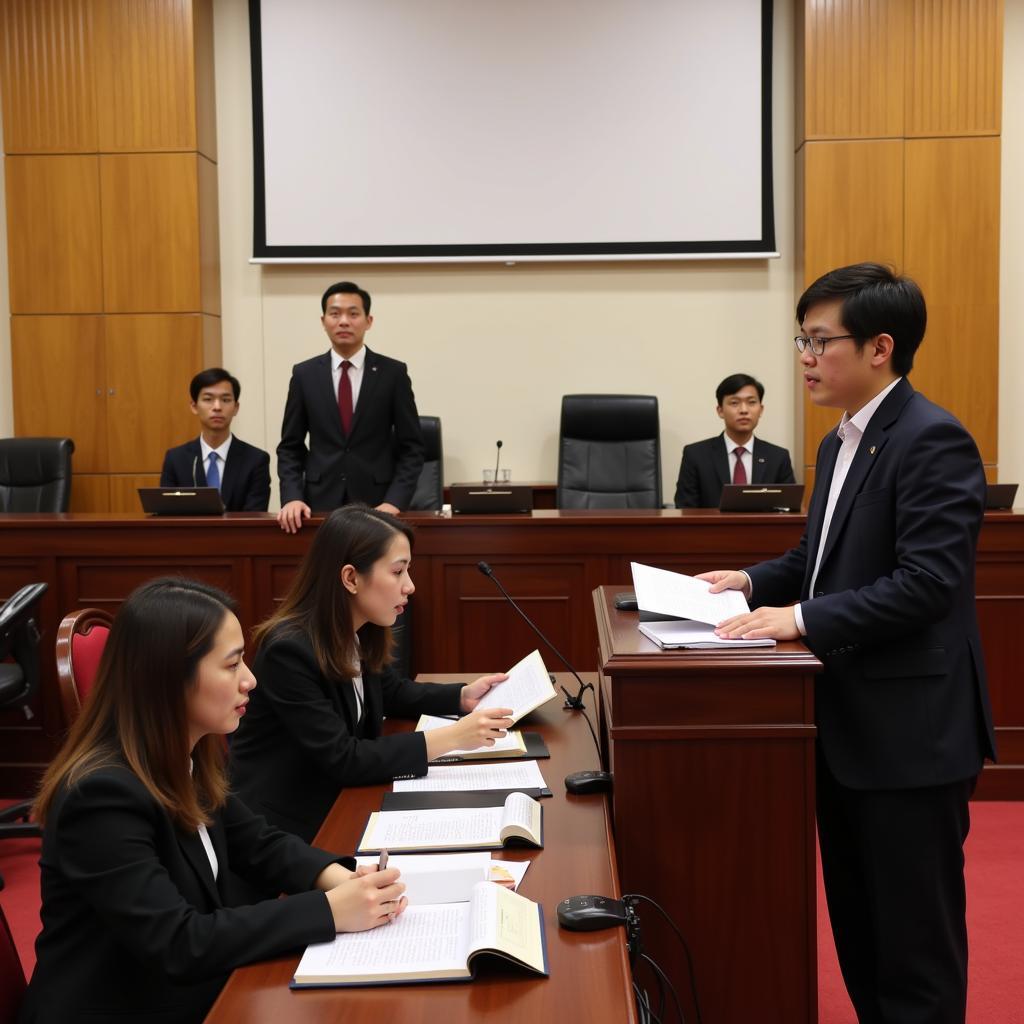 Sinh viên Khoa Luật Đại học Cần Thơ tham gia Moot Court