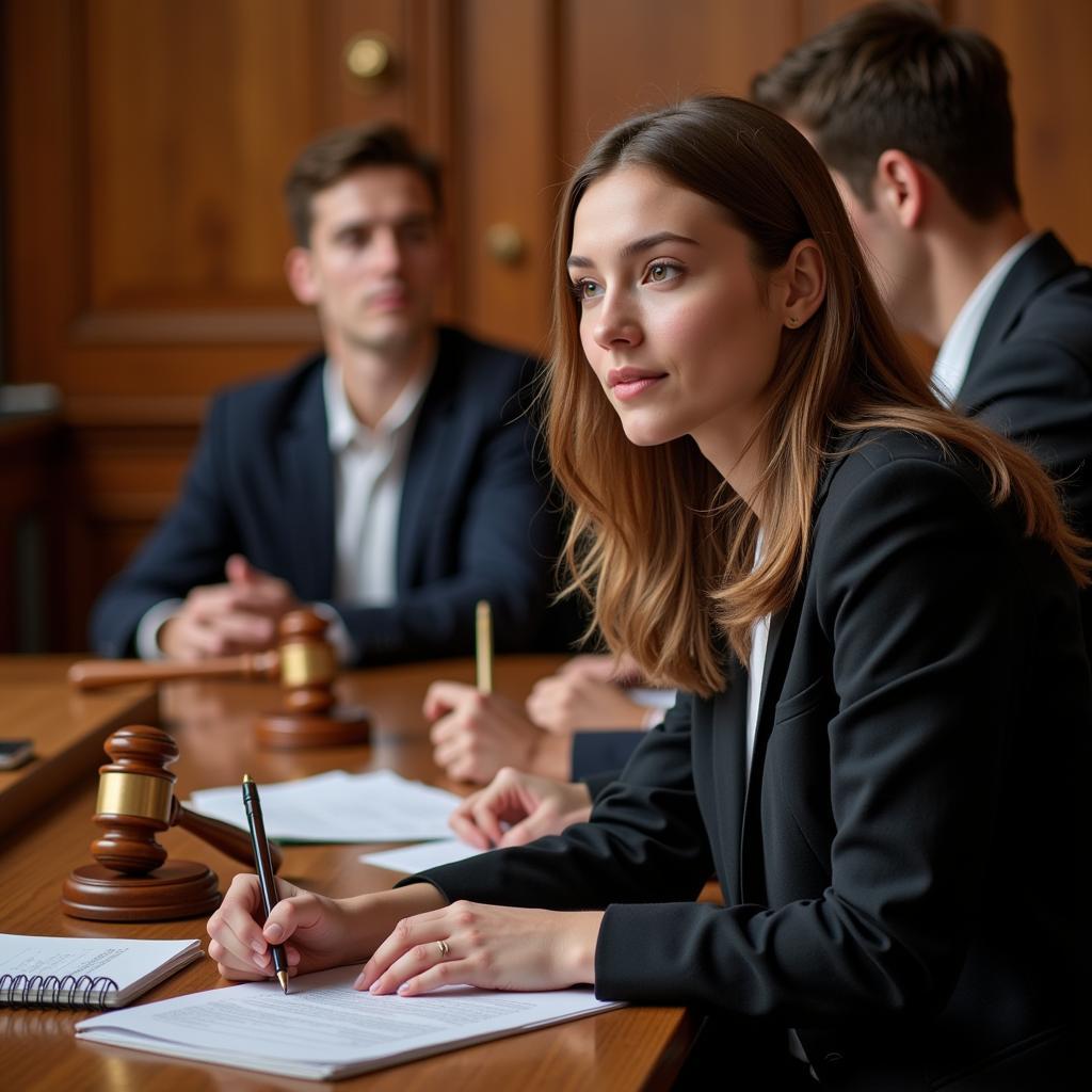 Law Students Participating in Moot Court Competition