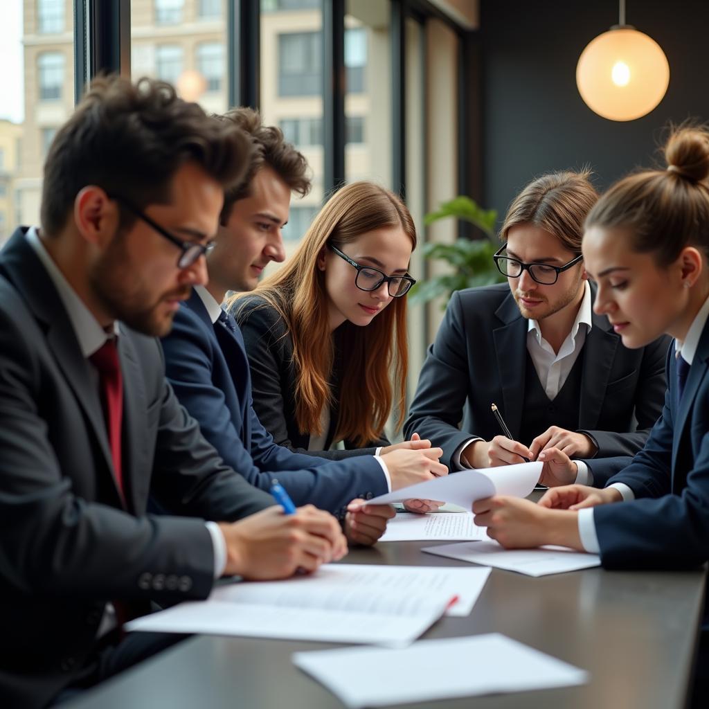 Law Commercial Students Studying