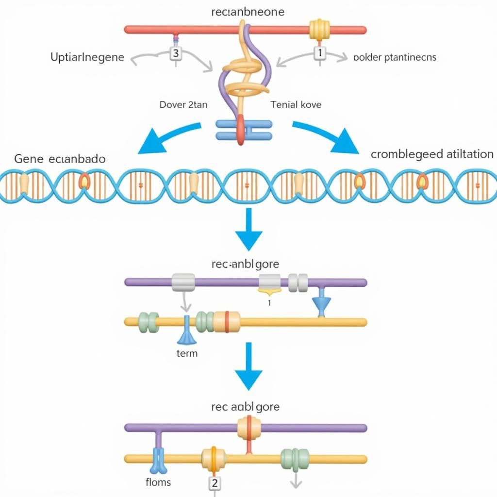 Illustration of gene recombination