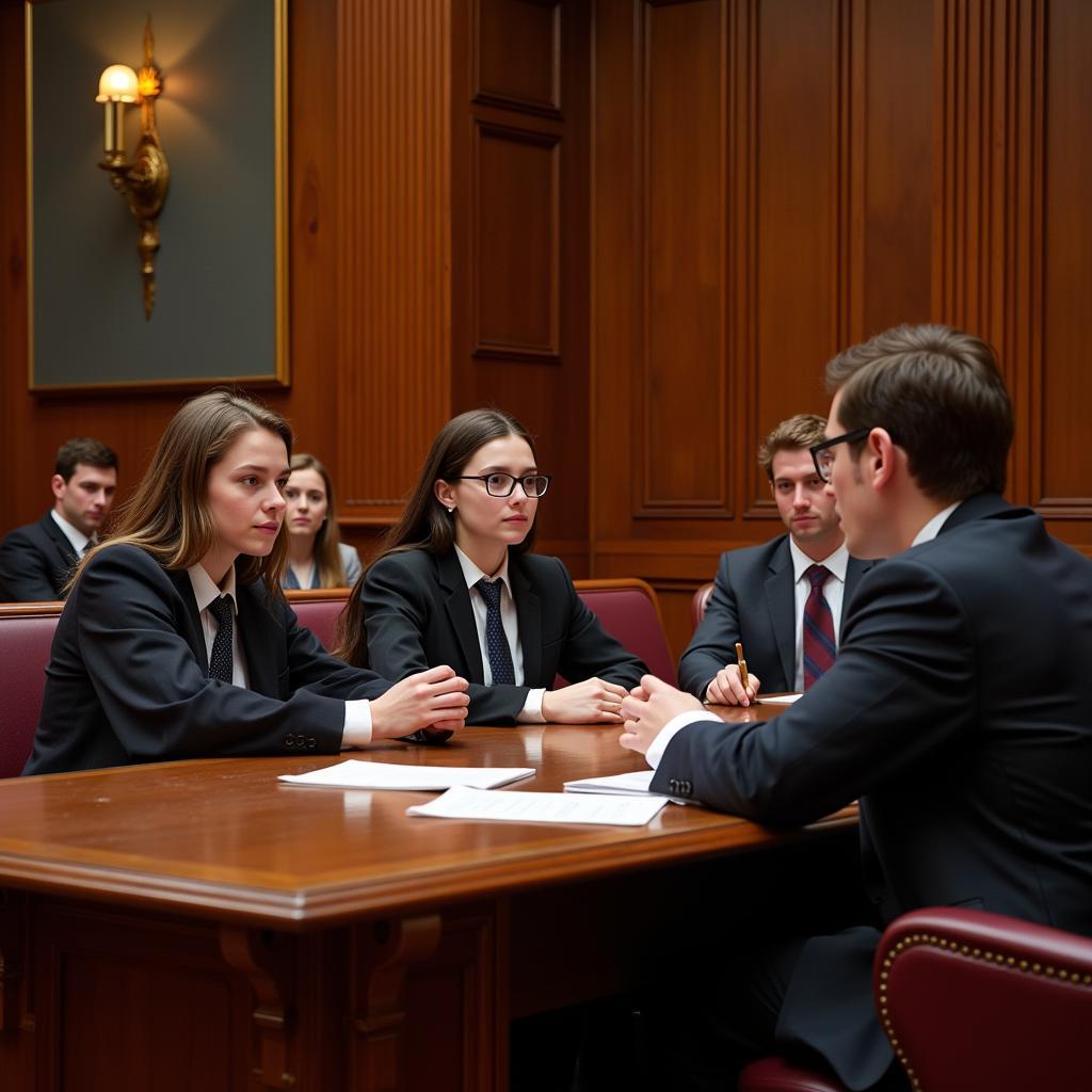 Sinh viên tham gia moot court