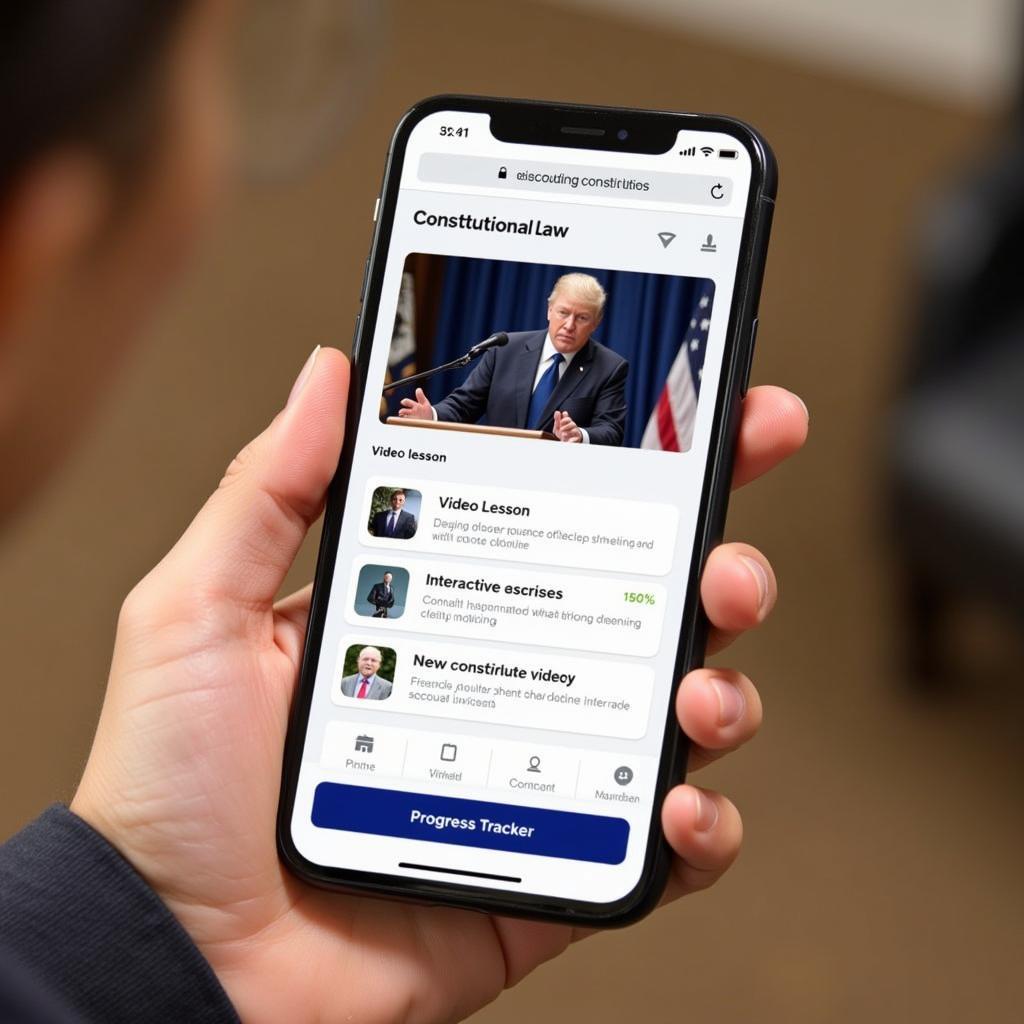 Ứng dụng học luật hiến pháp trên điện thoại