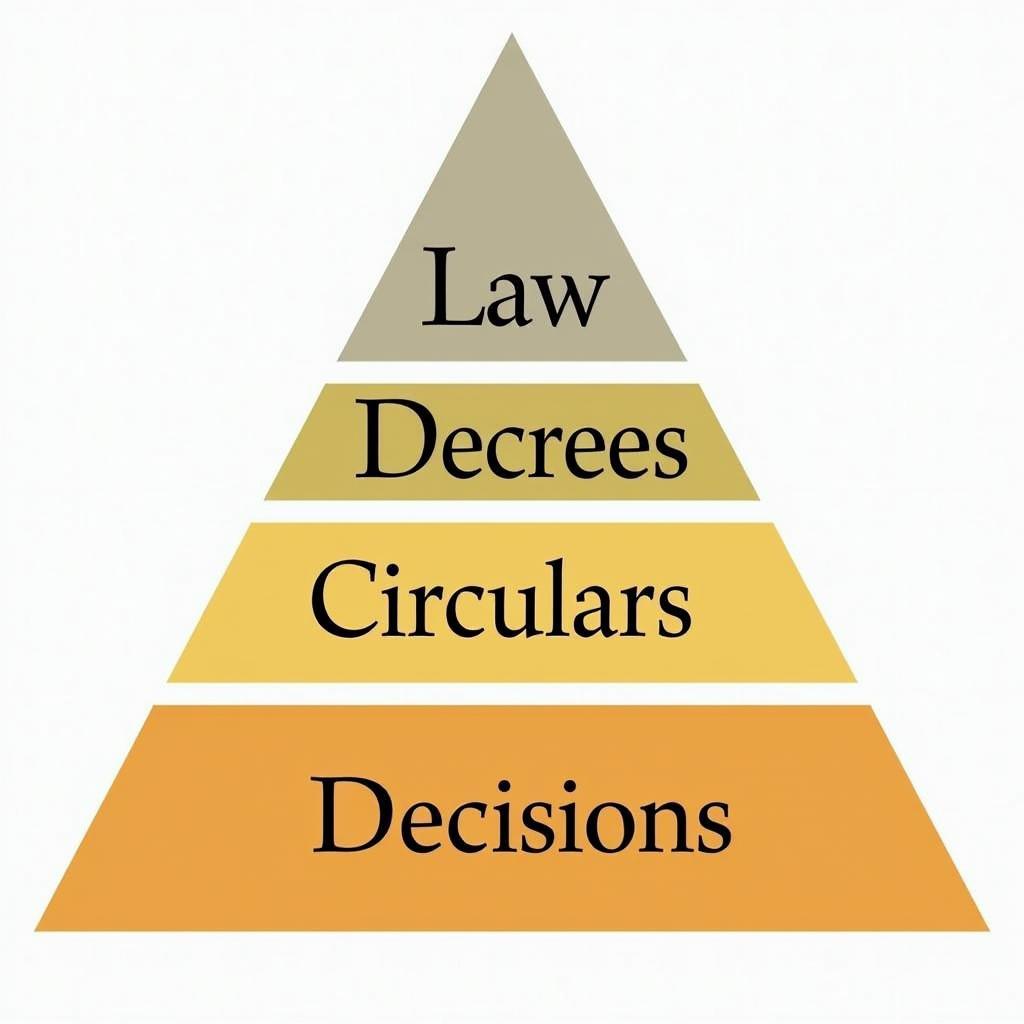 The role of sub-law documents in a legal system.