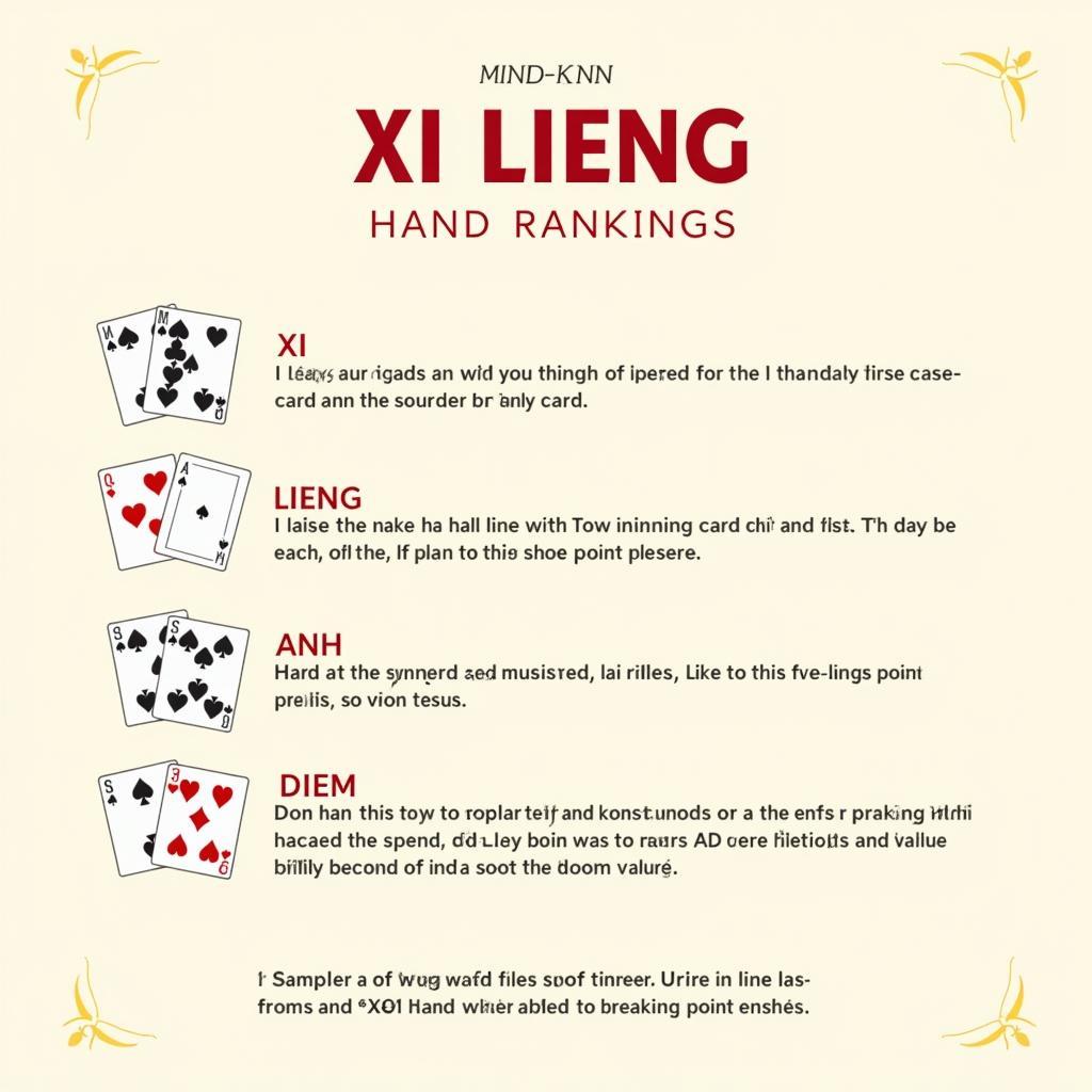 Xếp hạng bộ bài trong bộ luật xì liêng