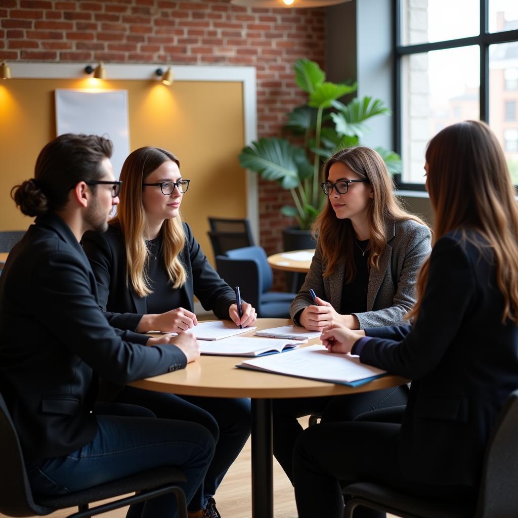 Các loại bài tập tâm lý học đại cương: Sinh viên đang thảo luận nhóm về một bài tập tình huống