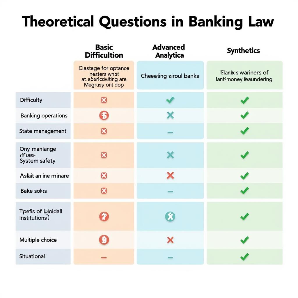 Phân loại câu hỏi lý thuyết luật ngân hàng
