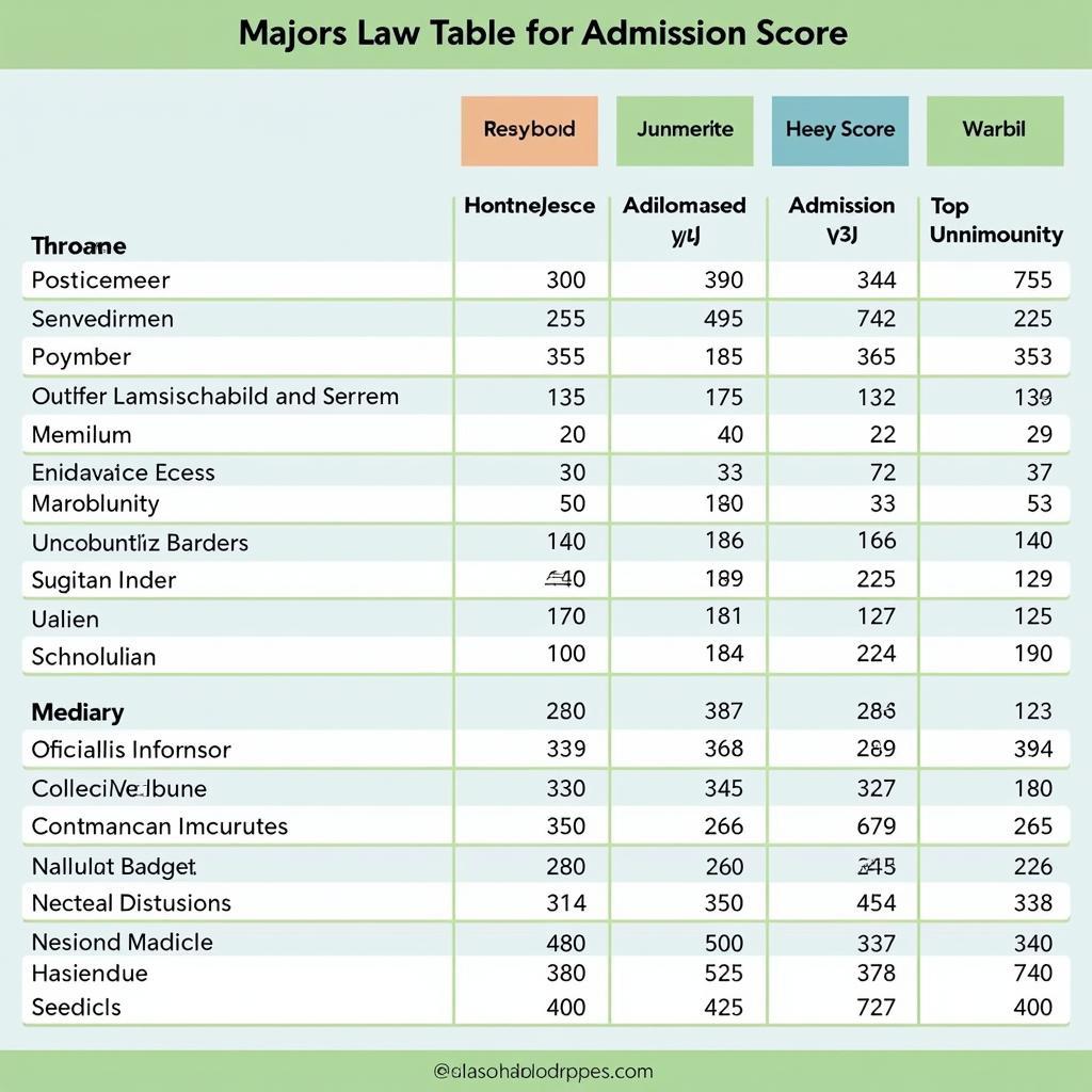 Điểm chuẩn ngành luật đại học top đầu