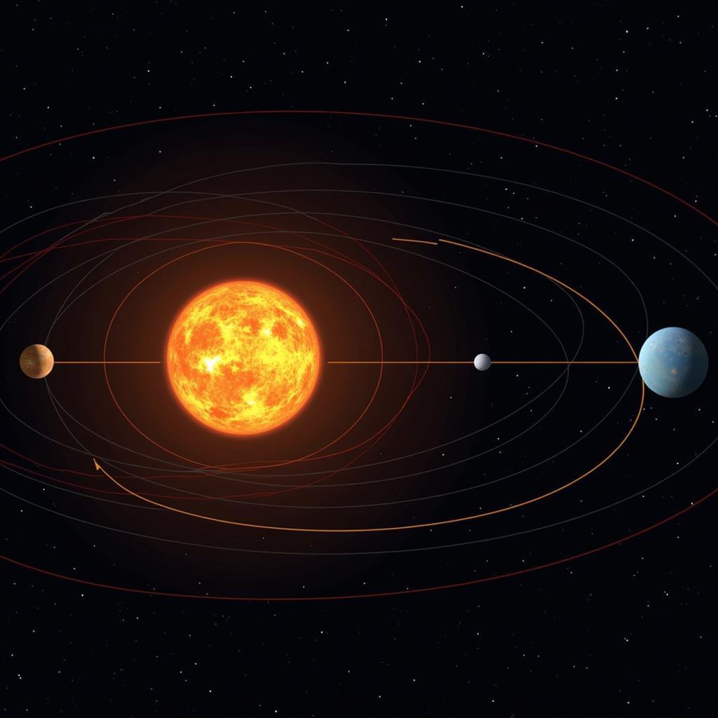 Minh họa định luật 2 Kepler về diện tích