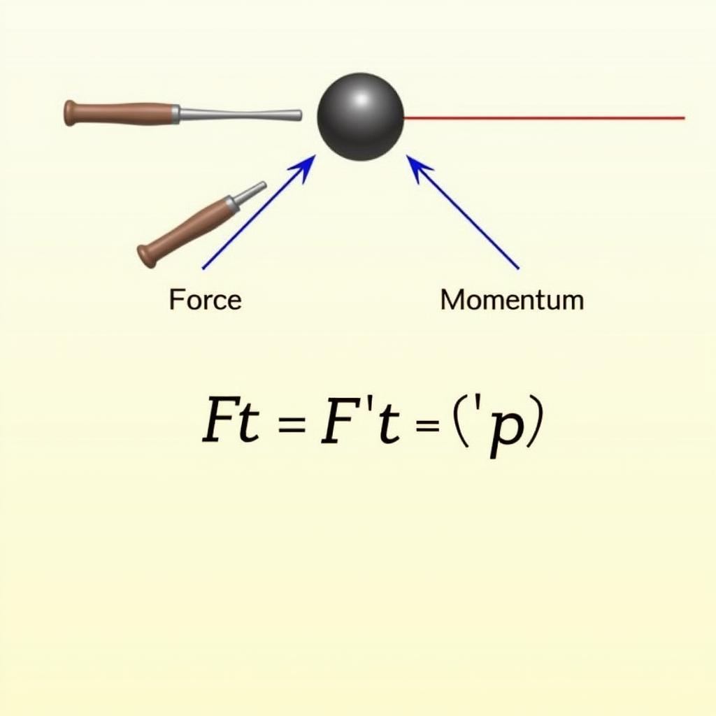 Minh họa về định luật 2 Newton, động lượng và xung lực