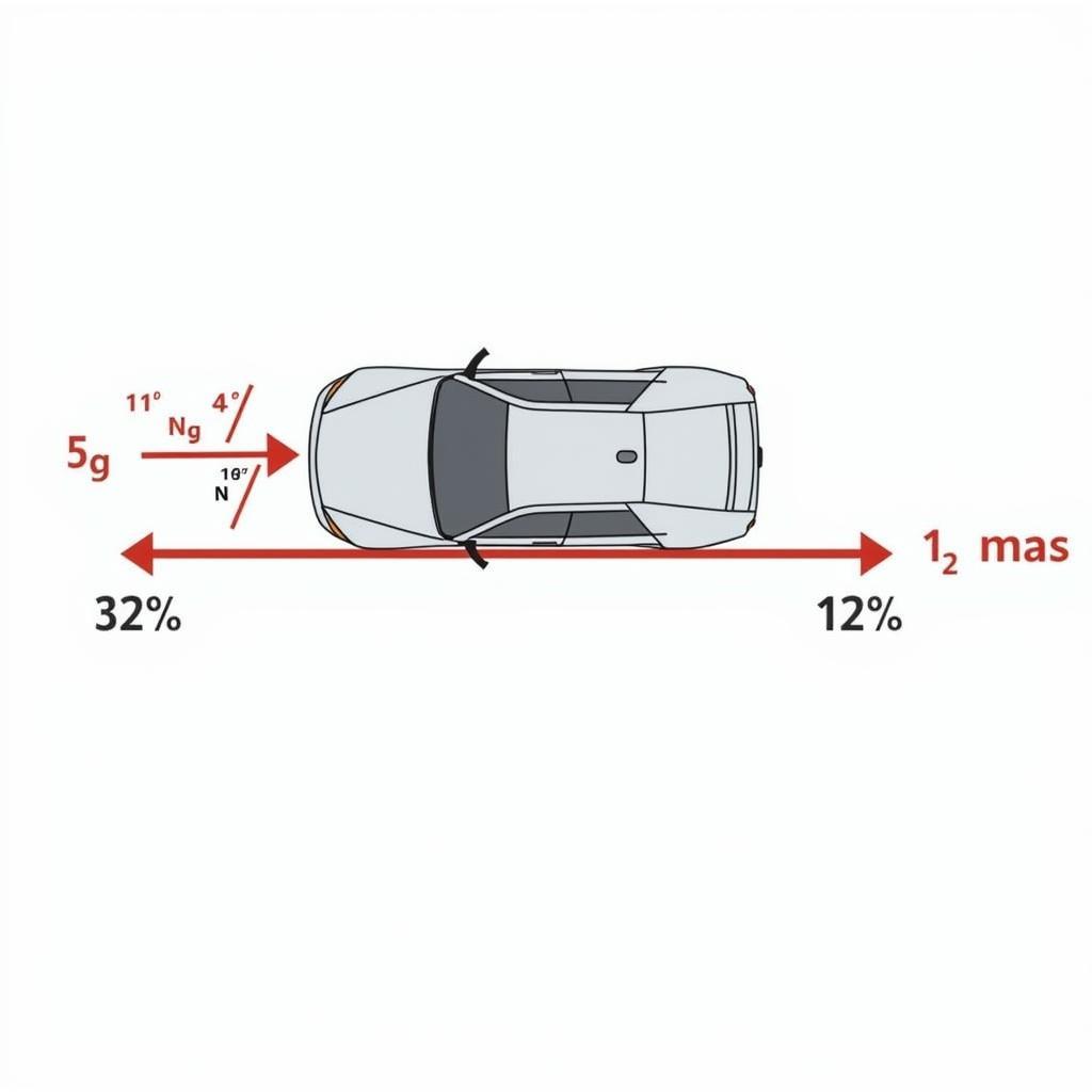 Minh họa định luật 2 Newton hãm phanh xe ô tô