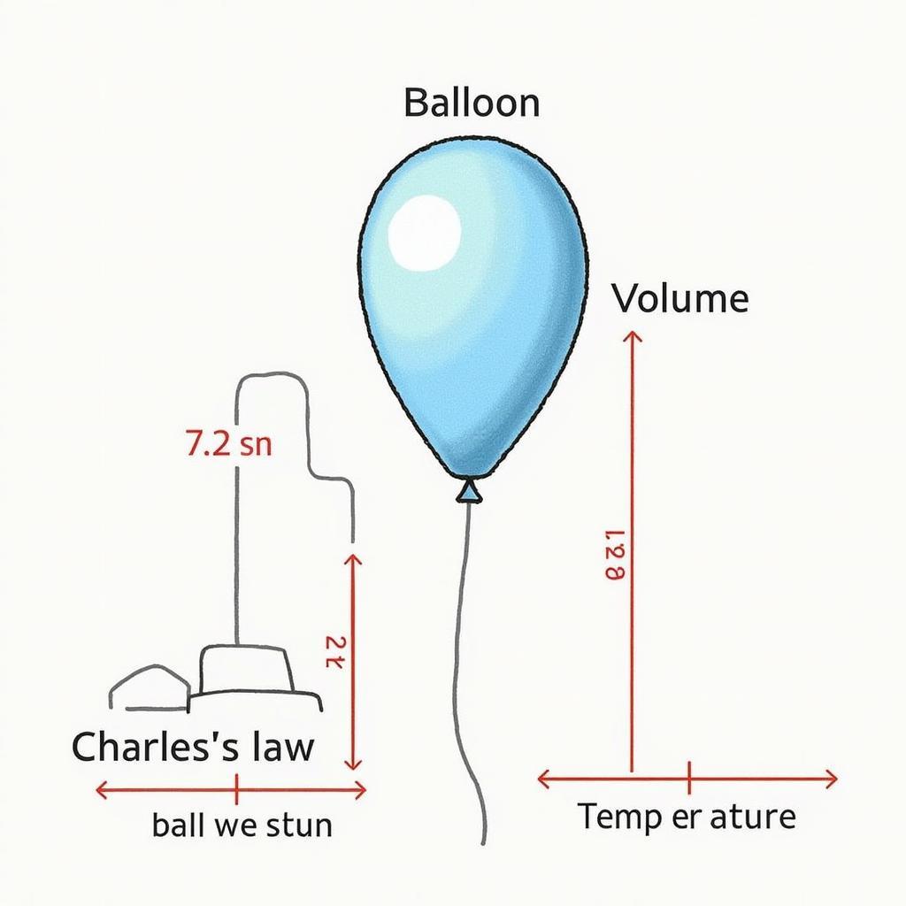 Minh họa định luật Charles về thể tích và nhiệt độ