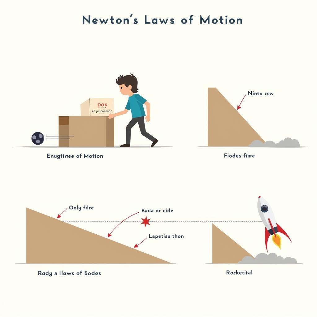 Minh họa Định Luật Chuyển Động Newton