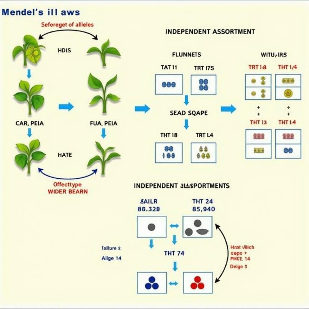 Quy luật phân ly và phân ly độc lập của Mendel