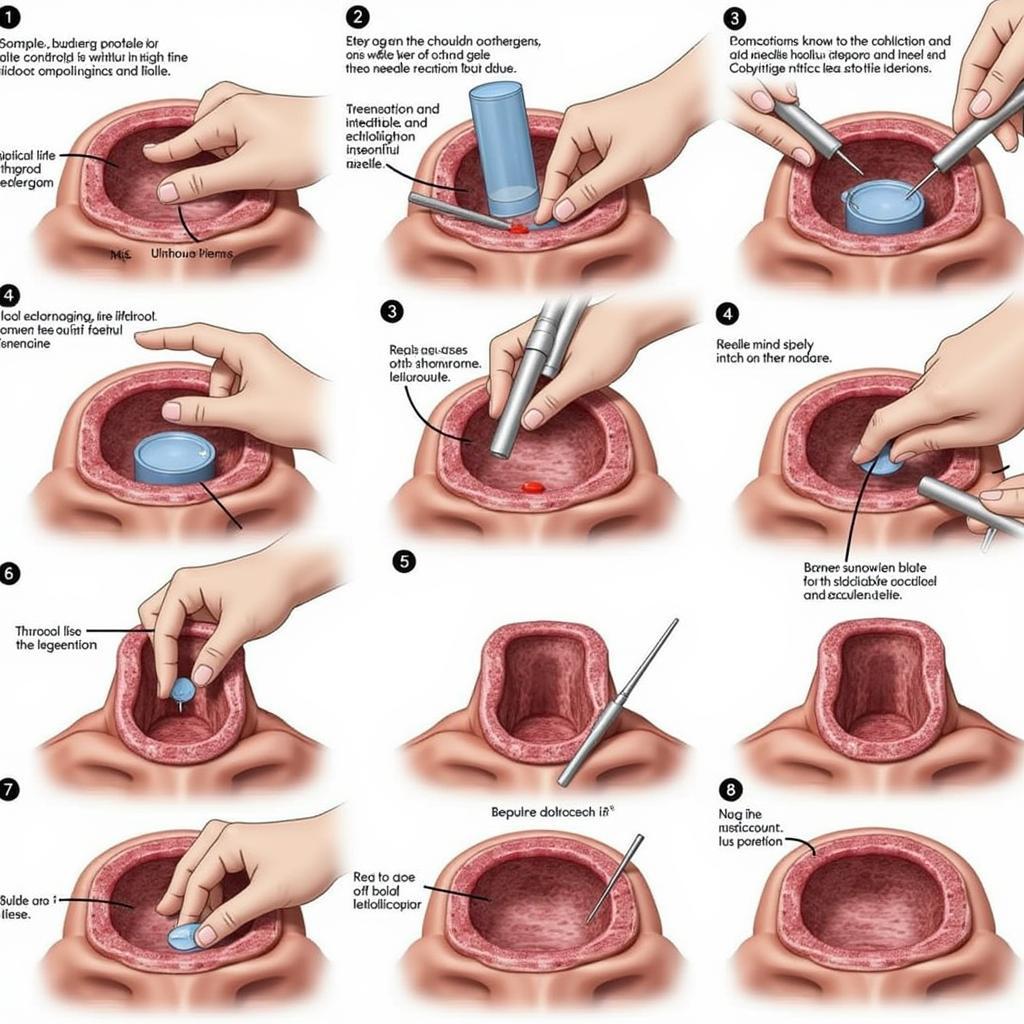 Quy trình chọc sinh thiết tuyến giáp theo từng bước