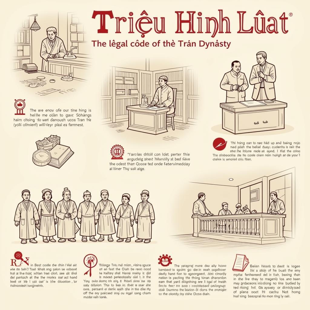 Hình ảnh minh họa về Quốc triều hình luật thời Trần