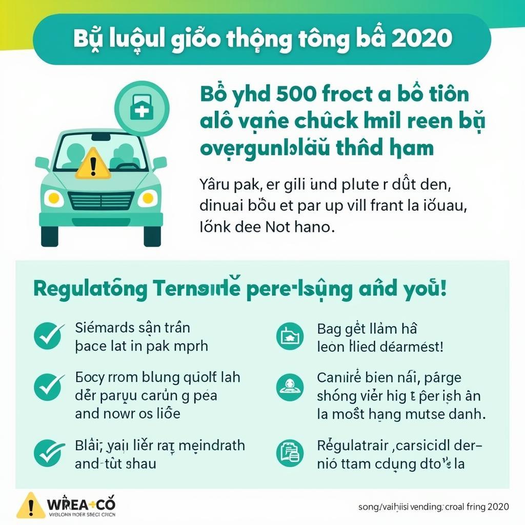 Tài liệu hướng dẫn Bộ luật giao thông đường bộ 2020, bao gồm các quy định quan trọng về an toàn giao thông.