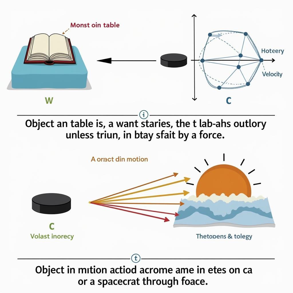 Minh họa Định luật 1 Newton về Quán tính