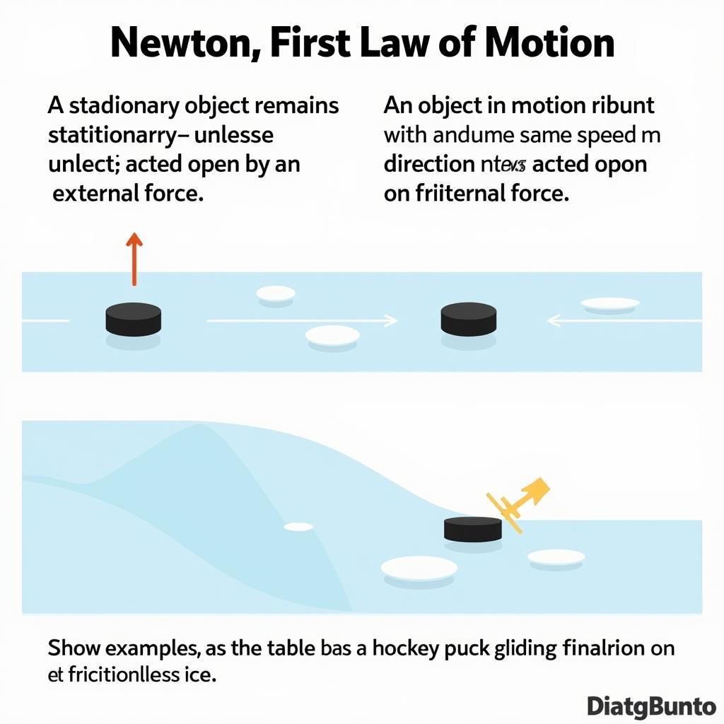 Minh họa Định Luật 1 Newton về Quán Tính