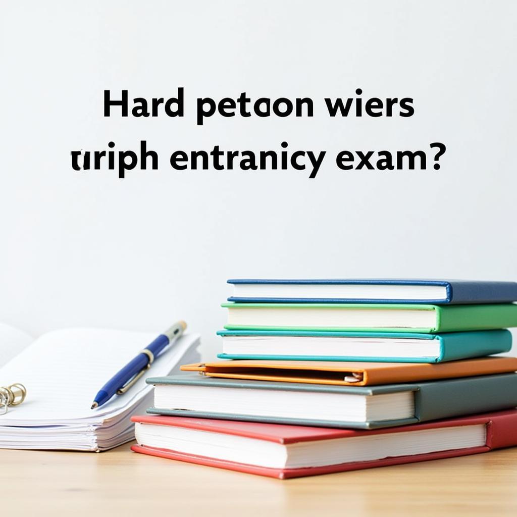 Hình ảnh sách vở và dụng cụ học tập, tượng trưng cho việc chuẩn bị cho kỳ thi.