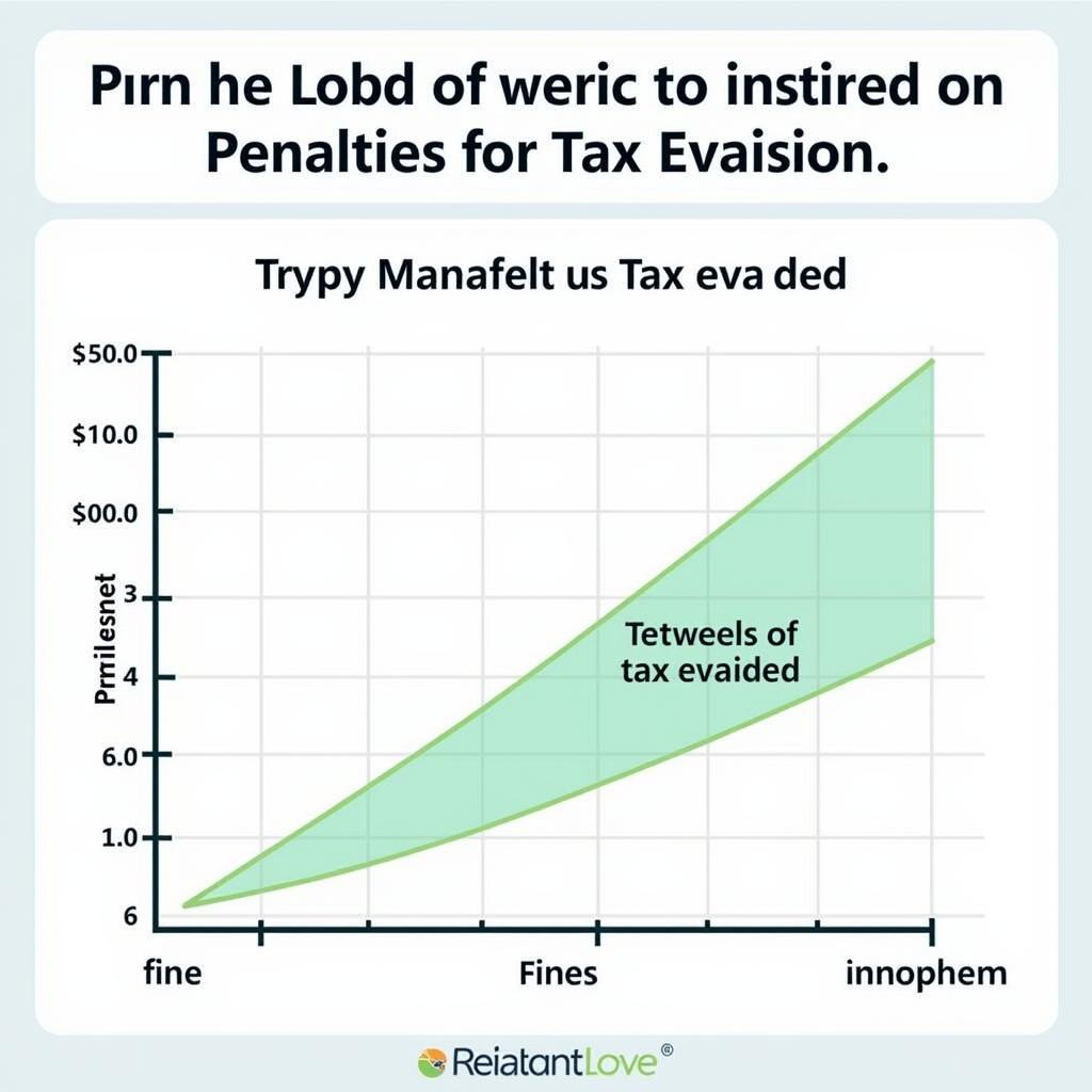 Biểu đồ thể hiện các mức hình phạt cho tội trốn thuế
