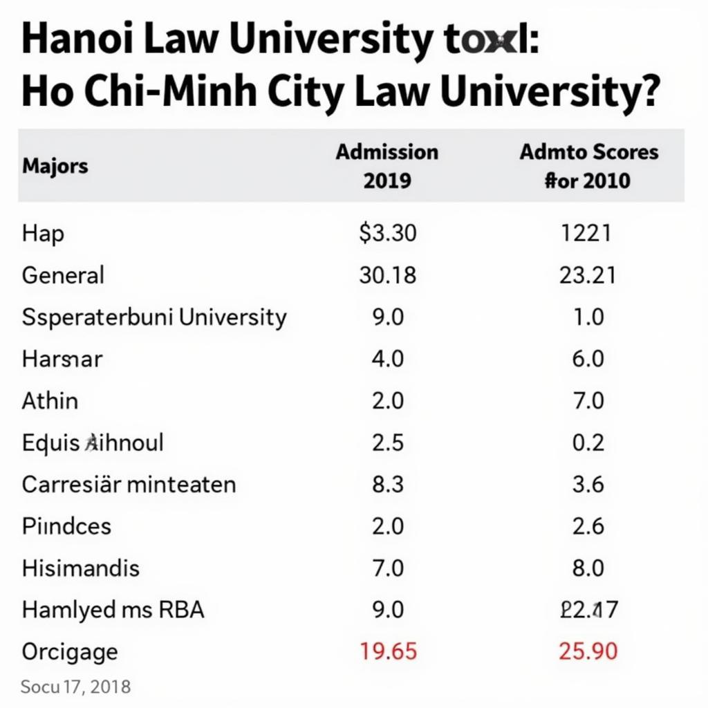 So sánh điểm chuẩn đại học luật Hà Nội và TP.HCM 2019