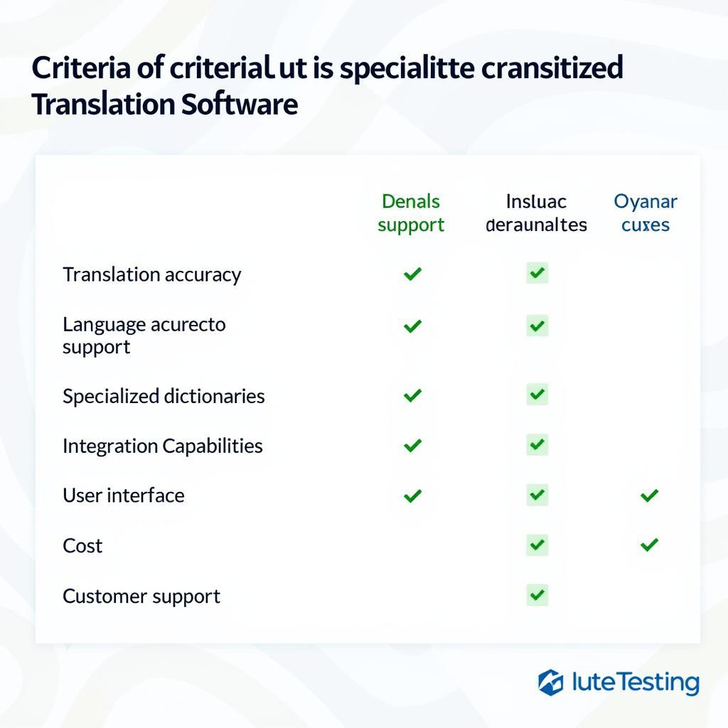 Các tiêu chí lựa chọn phần mềm dịch thuật chuyên dụng bao gồm độ chính xác, tính năng và chi phí