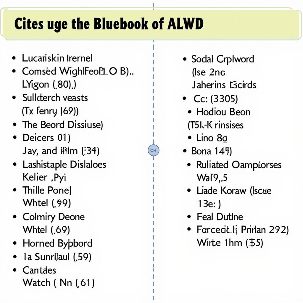 Ví dụ về cách ghi tài liệu tham khảo theo Bluebook và ALWD