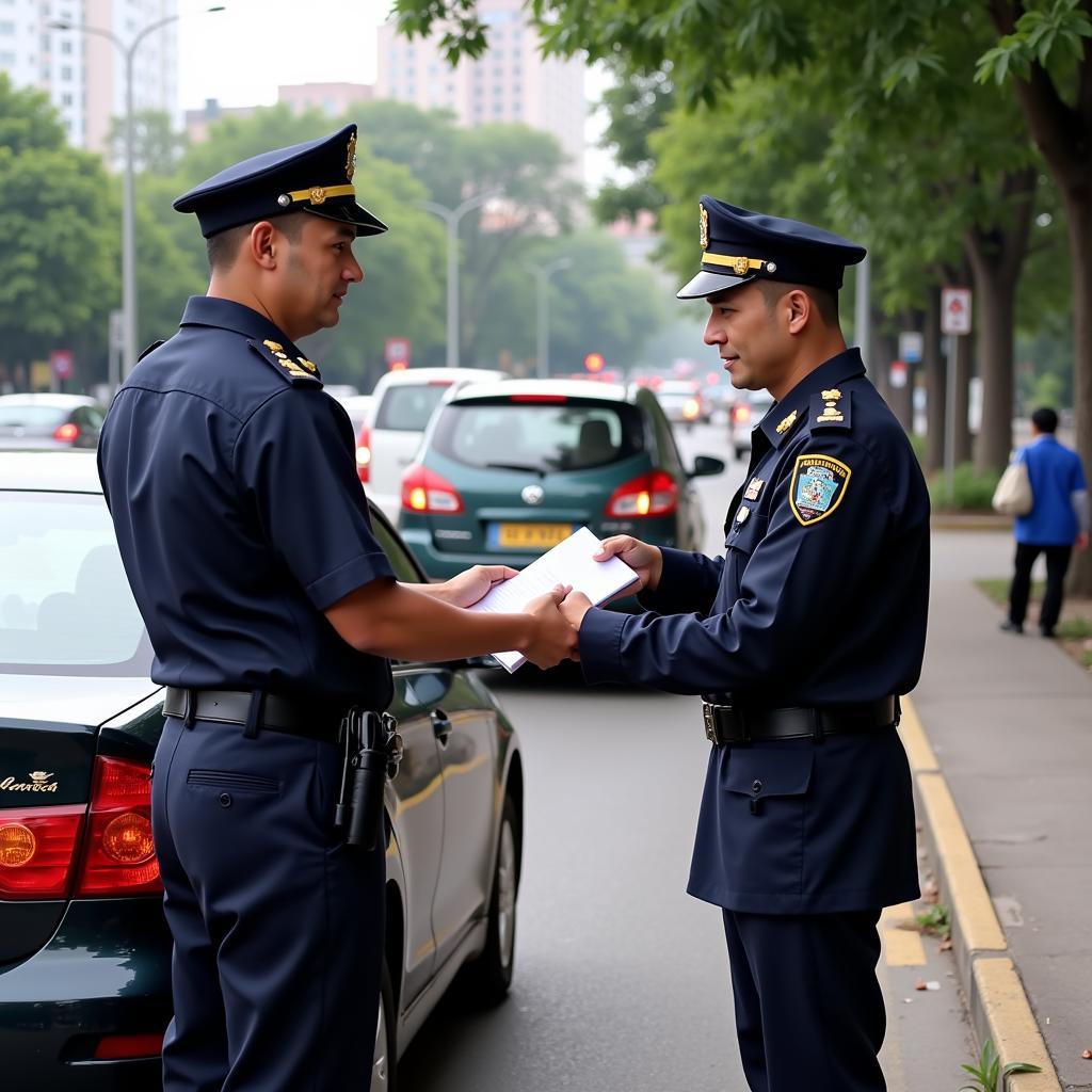 CSGT Hà Nội làm việc theo quy trình