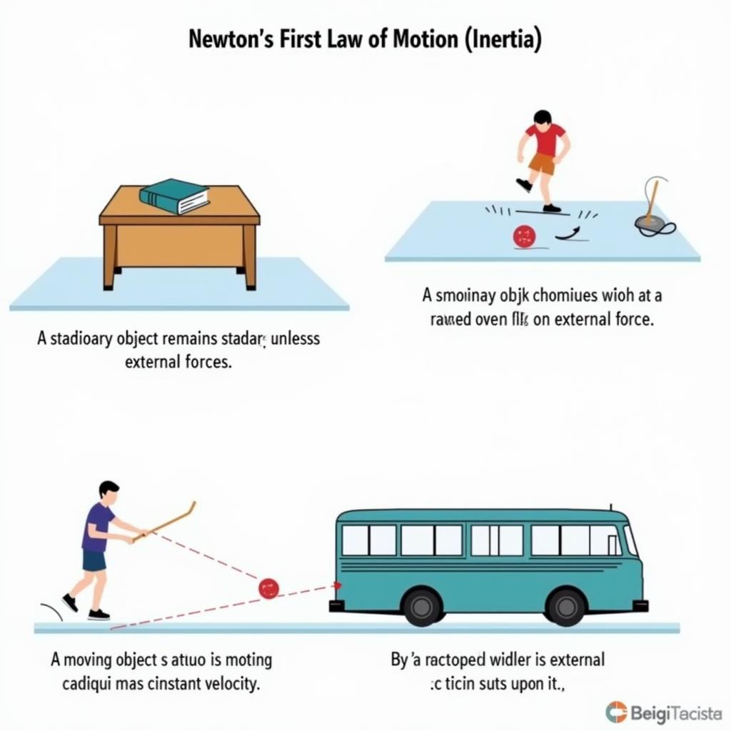 Minh họa định luật 1 Newton: Quán tính