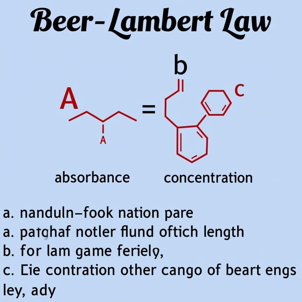 Công Thức Định Luật Beer Lambert